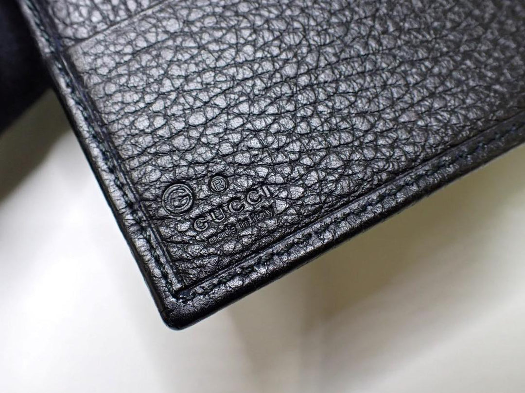 Black GG Canvas Long Wallet