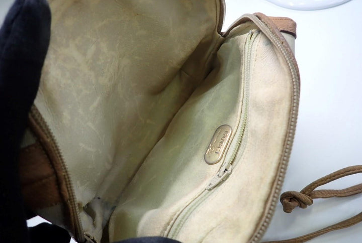 Beige GG Canvas Shoulder Bag