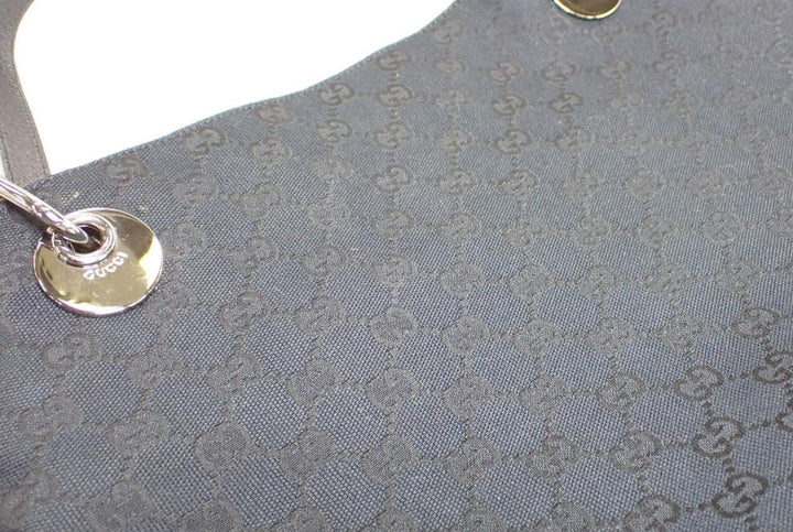Black GG Canvas Tote Bag