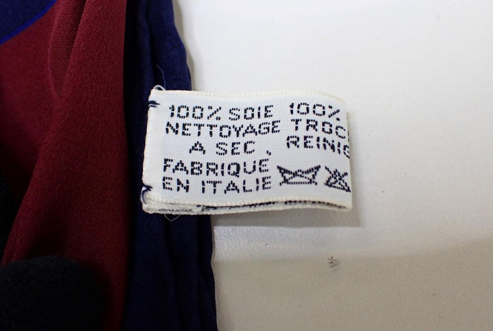 Navy Blue Silk Scarf