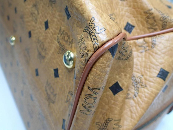 Brown Visetos Boston Bag