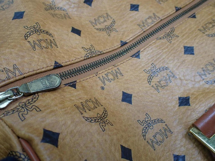 Brown Visetos Boston Bag