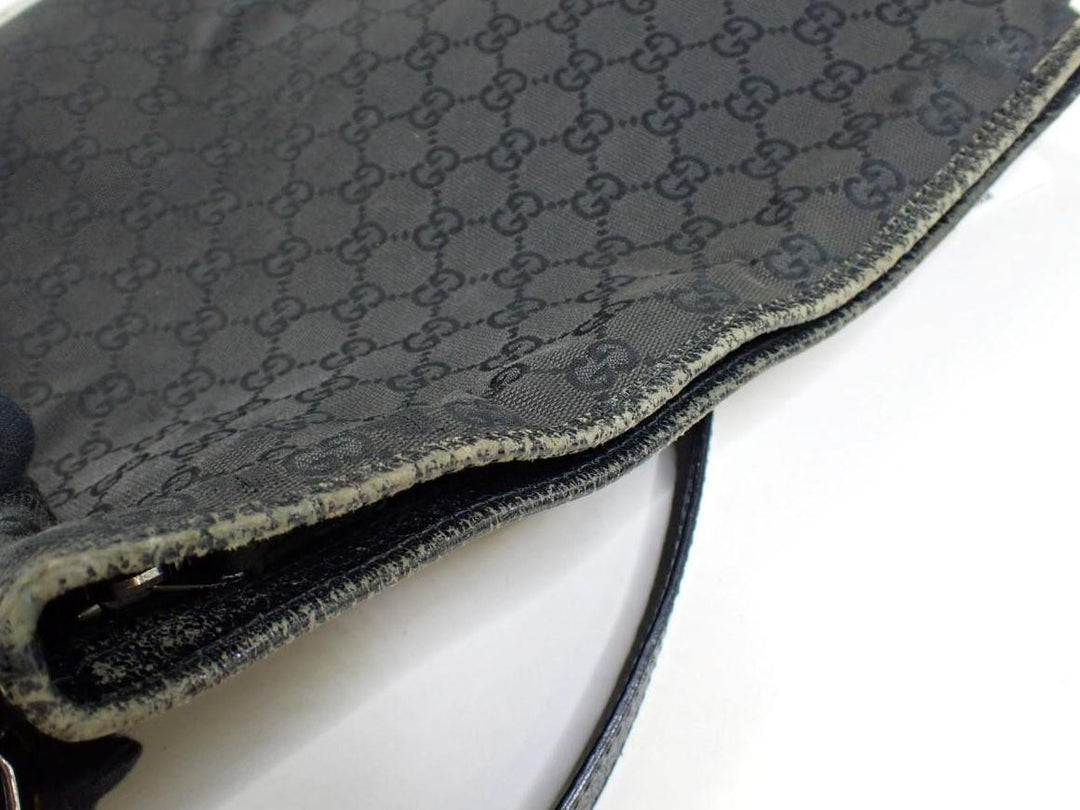 Black GG Canvas Shoulder Bag