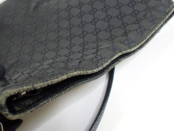 Black GG Canvas Shoulder Bag