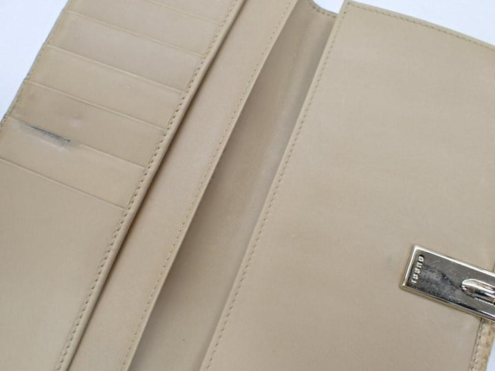 Beige Long Wallet