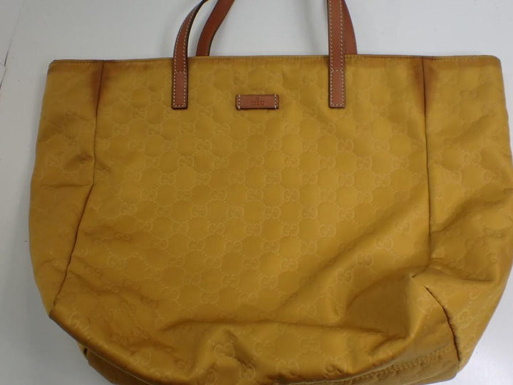 Yellow GG Nylon Tote Bag