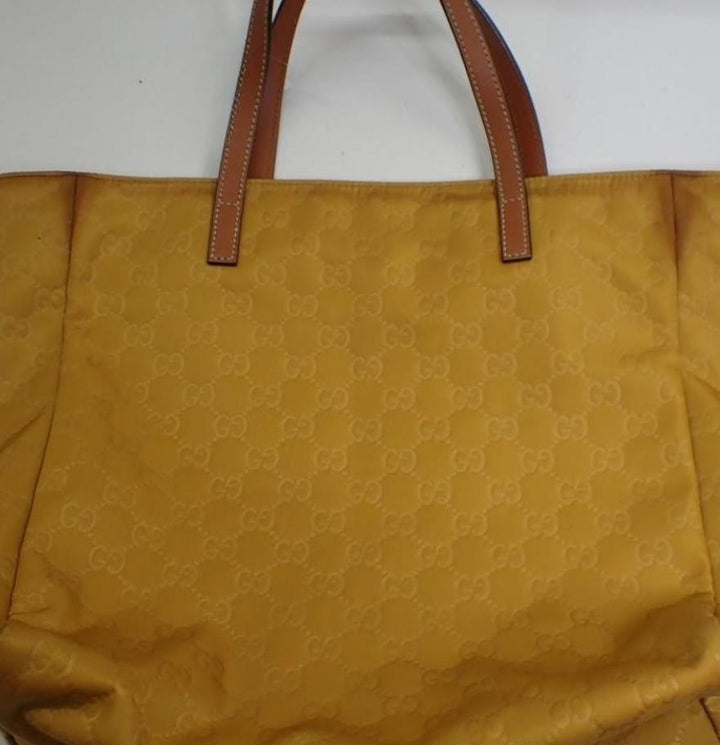 Yellow GG Nylon Tote Bag