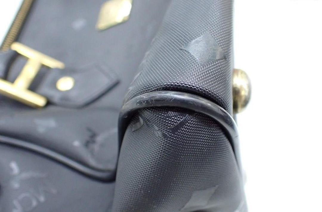 Black Visetos Boston Bag