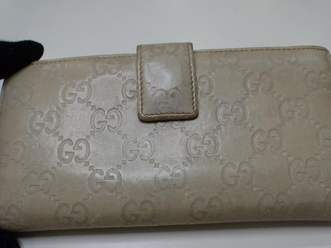 Beige Sima Long Wallet