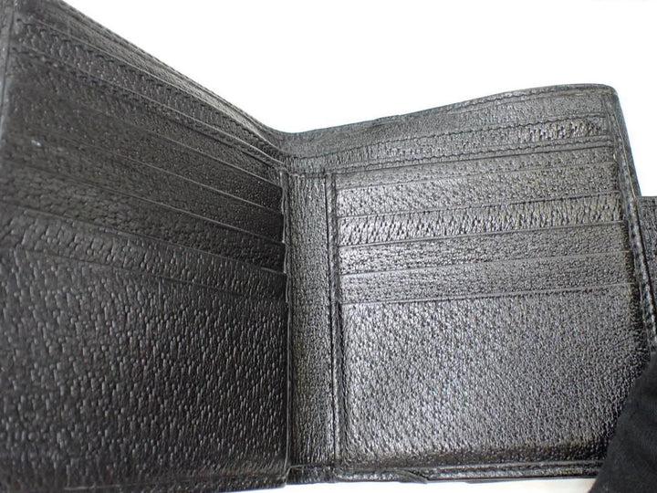 Black GG Canvas Compact Wallet