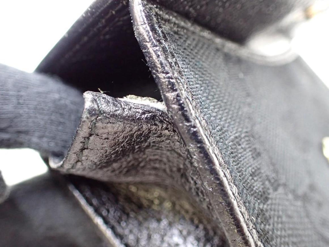 Black GG Canvas Compact Wallet