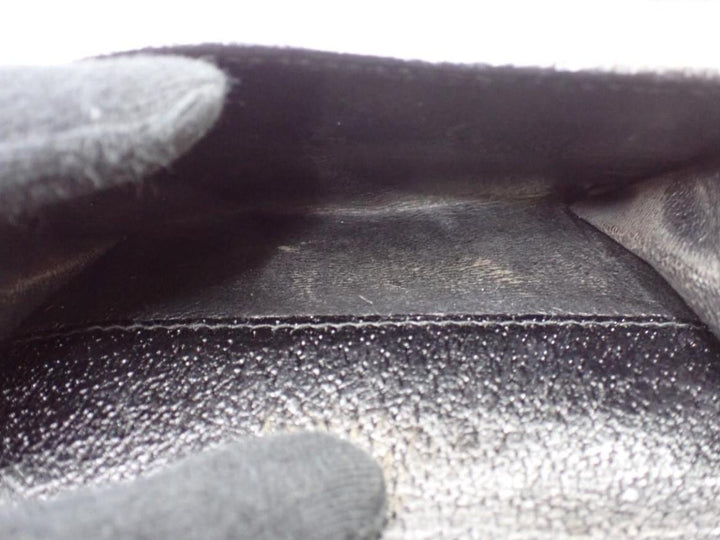 Black GG Canvas Compact Wallet