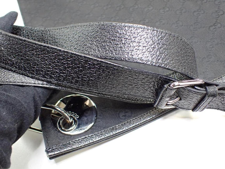 Black GG Canvas Shoulder Bag