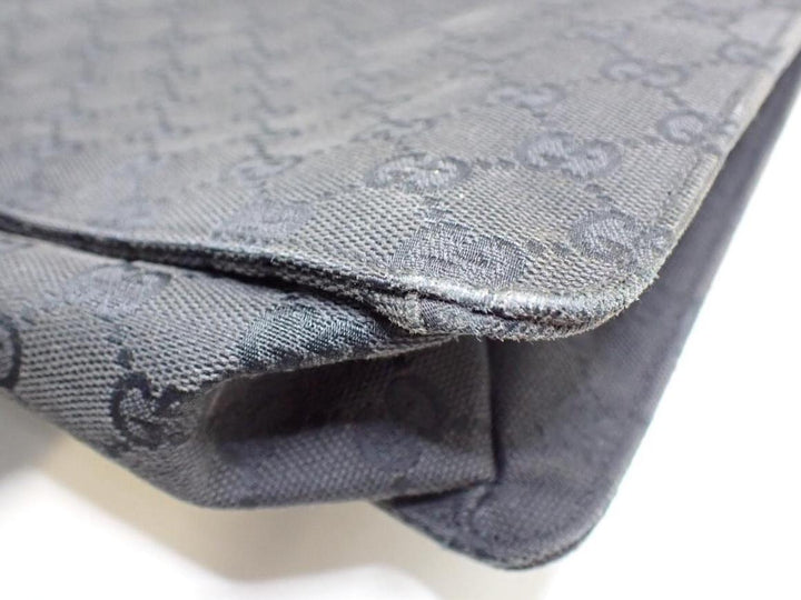 Black GG Canvas Shoulder Bag