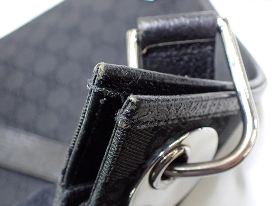 Black GG Canvas Shoulder Bag