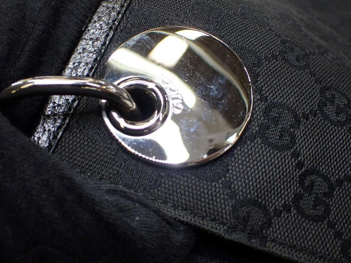 Black GG Canvas Shoulder Bag