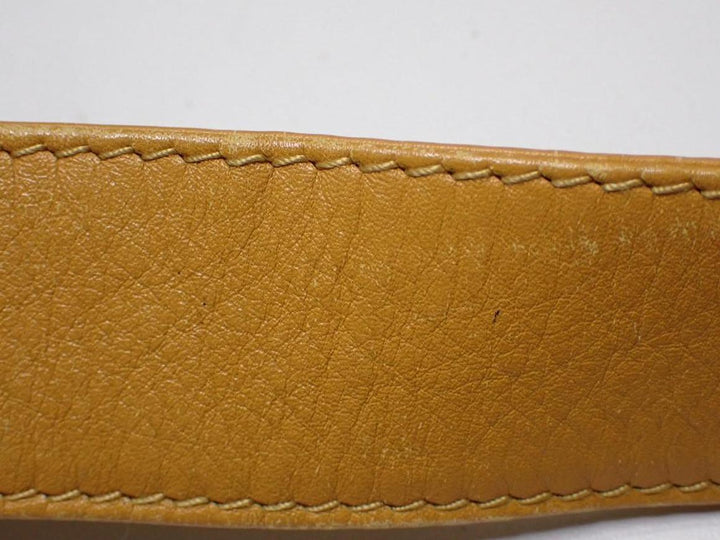 Beige Bamboo Handbag with Strap